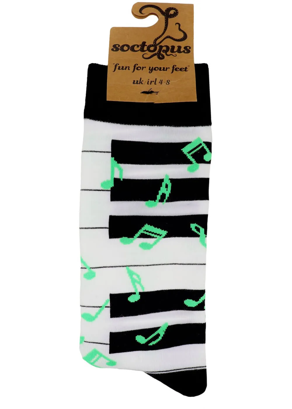 Soctopus Piano Socks White