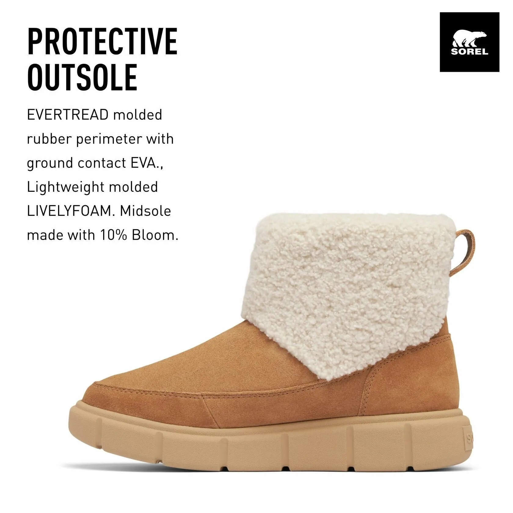 SOREL EXPLORER III SLIP-ON COZY WP - Tawny Buff, Sea Salt - 9.5