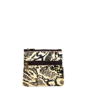 Soruka Ari Small Leather Zip Purse - Snake Phyton (assorted)