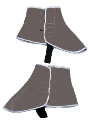 Spats Grey Felt Small/Medium  Costume Accessories