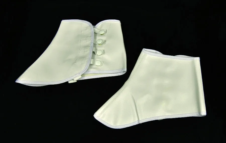 Spats Short Vinyl Small/Medium Wht  Costume Accessories