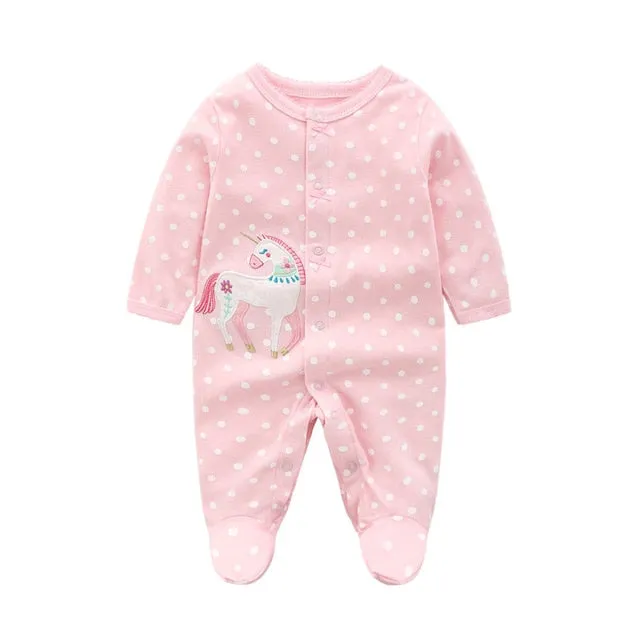 Spring Autumn Baby Romper 100% Cotton Newborn Baby Clothes Long Sleeve Baby Girl Clothing Cartoon Jumpsuit Infant Clothes