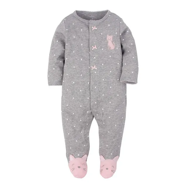 Spring Autumn Baby Romper 100% Cotton Newborn Baby Clothes Long Sleeve Baby Girl Clothing Cartoon Jumpsuit Infant Clothes