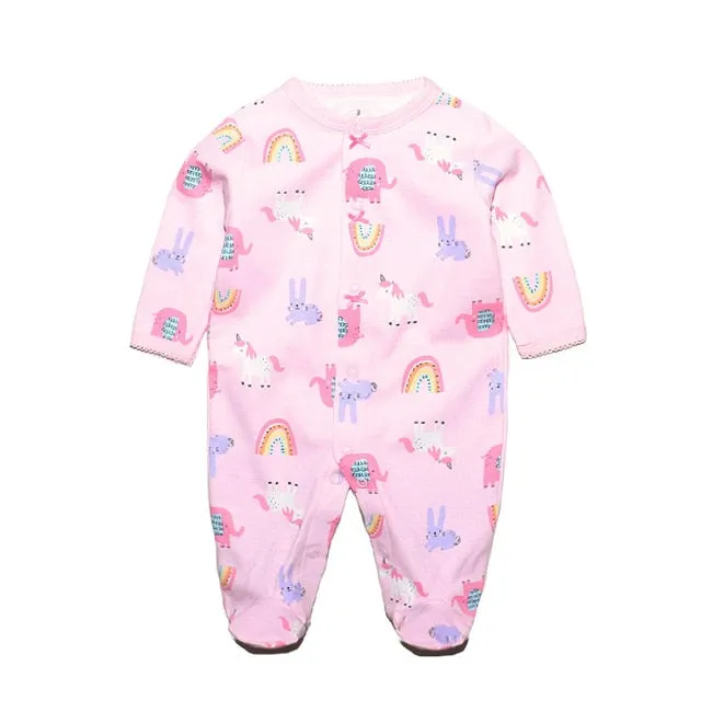 Spring Autumn Baby Romper 100% Cotton Newborn Baby Clothes Long Sleeve Baby Girl Clothing Cartoon Jumpsuit Infant Clothes