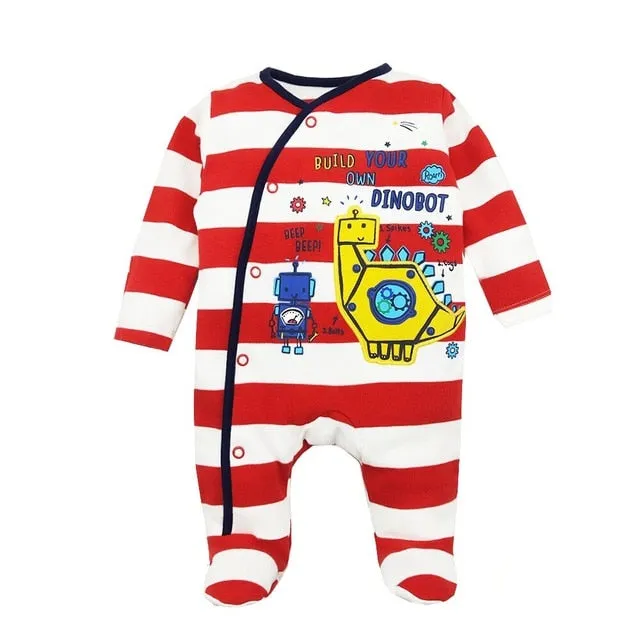 Spring Autumn Baby Romper 100% Cotton Newborn Baby Clothes Long Sleeve Baby Girl Clothing Cartoon Jumpsuit Infant Clothes