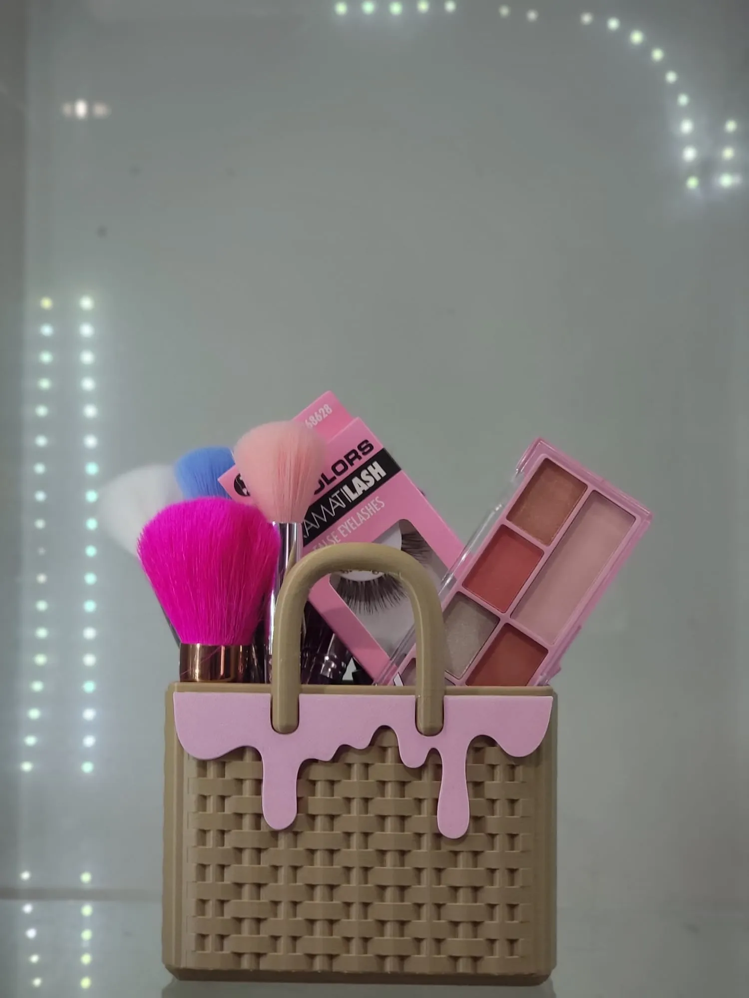 Sprinkles Ice Cream Woven Bag 3D-Printed Makeup Holder