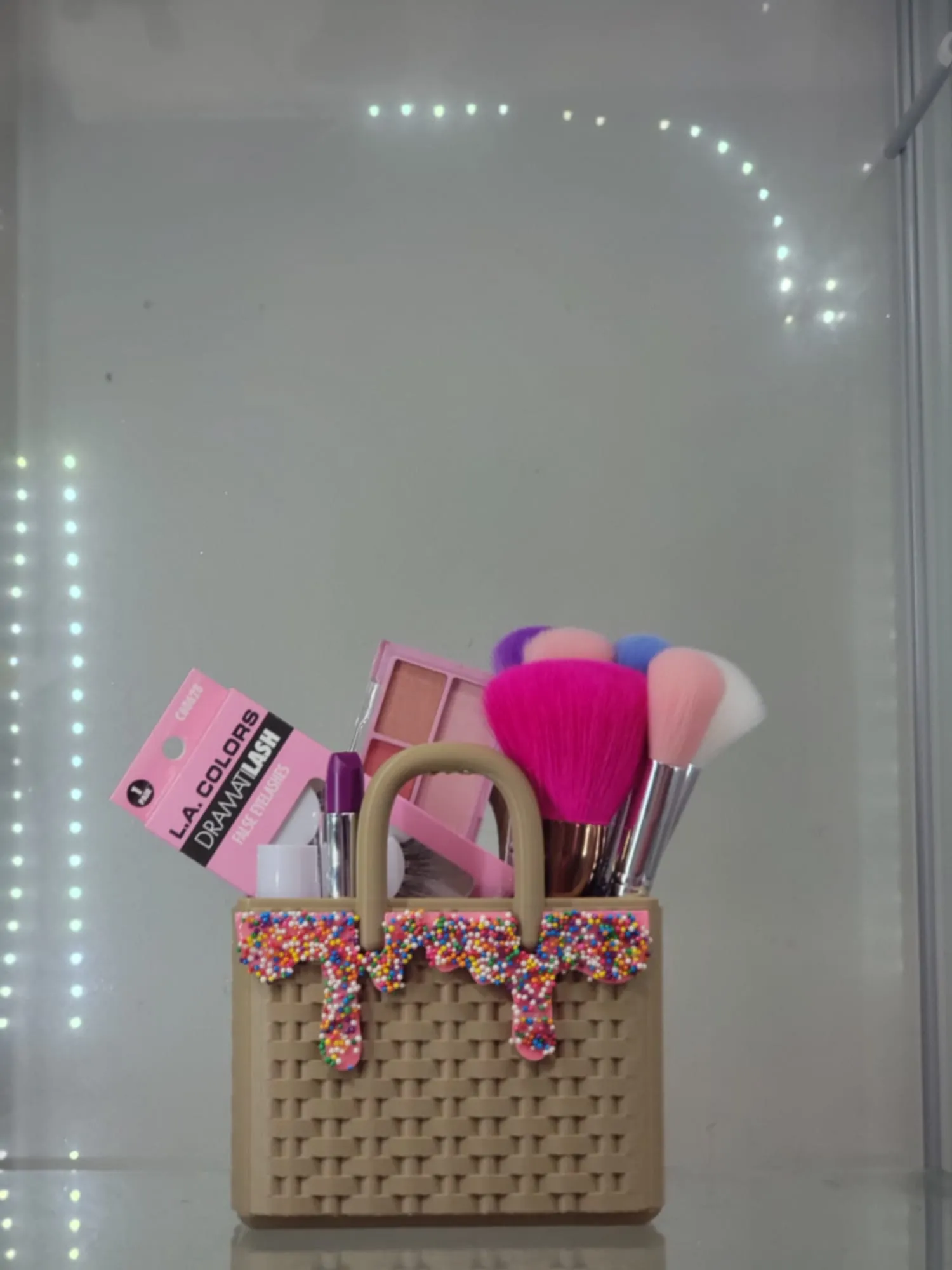 Sprinkles Ice Cream Woven Bag 3D-Printed Makeup Holder