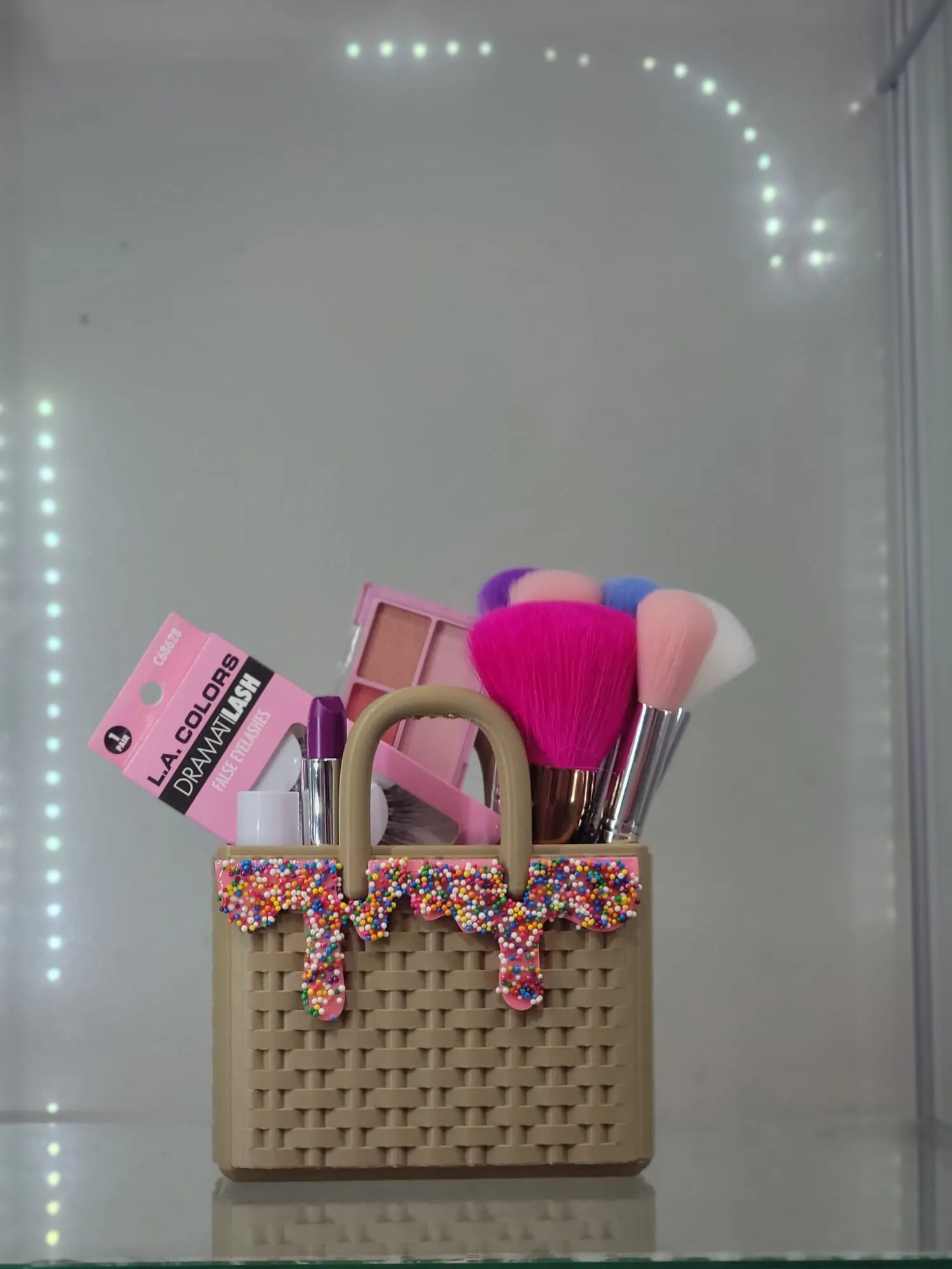 Sprinkles Ice Cream Woven Bag 3D-Printed Makeup Holder