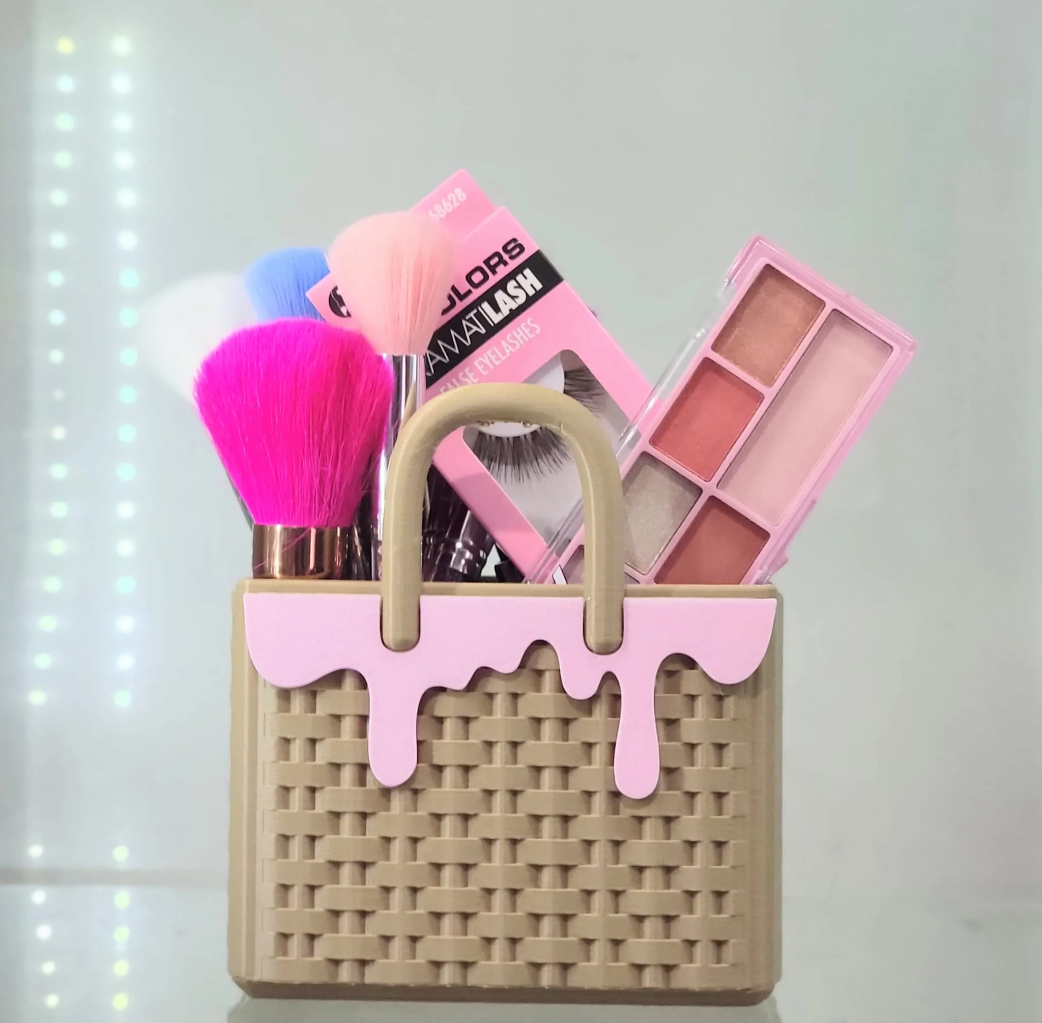 Sprinkles Ice Cream Woven Bag 3D-Printed Makeup Holder