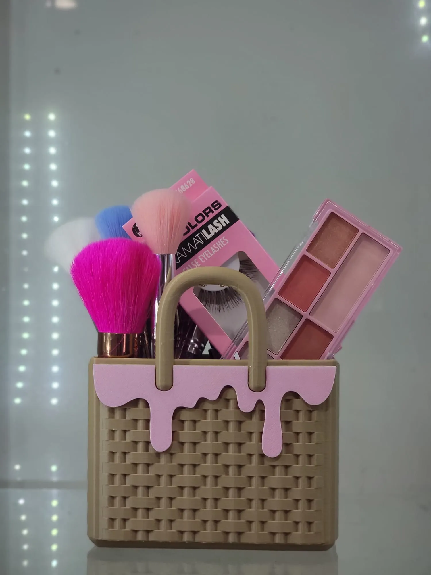 Sprinkles Ice Cream Woven Bag 3D-Printed Makeup Holder
