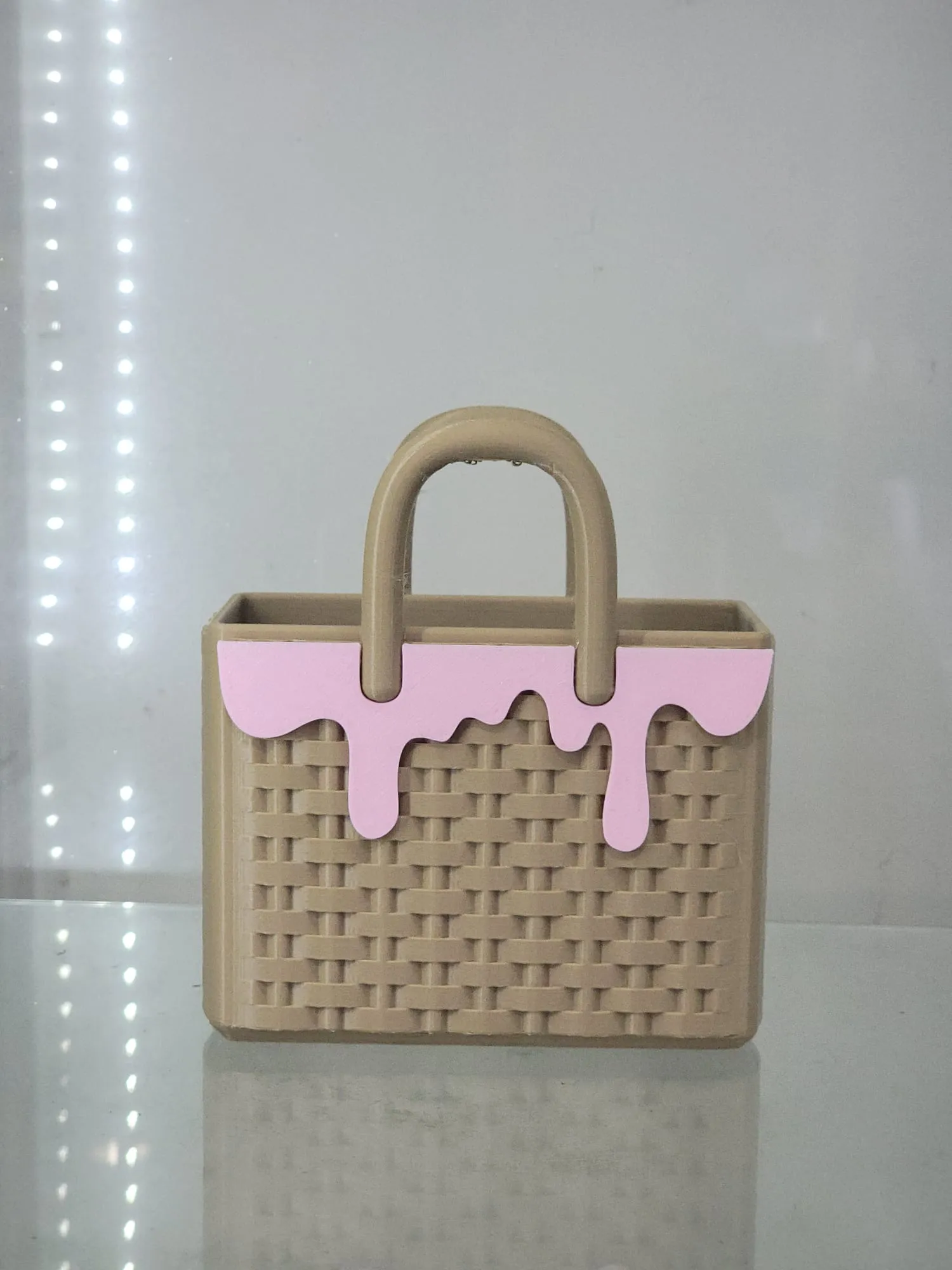 Sprinkles Ice Cream Woven Bag 3D-Printed Makeup Holder