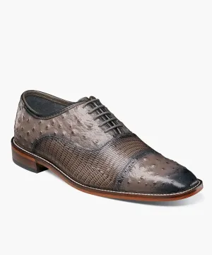 Stacy Adams Rodano Leather Cap Toe Oxford Dress Shoe - Gray
