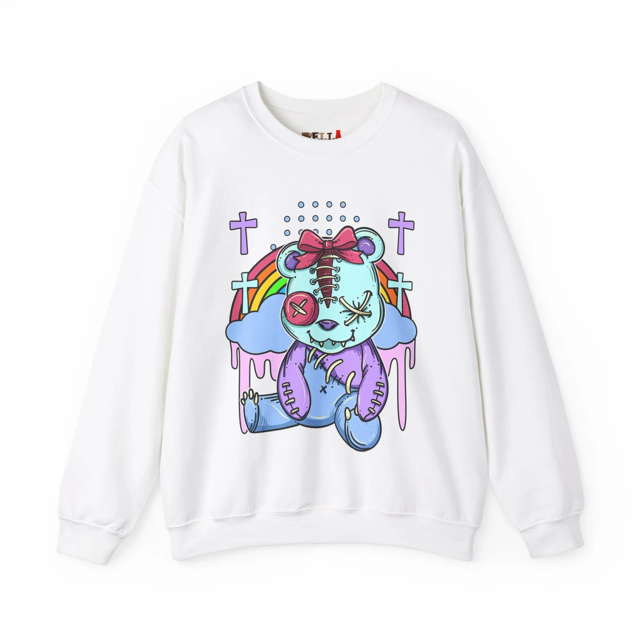 Stitched Eyes Teddy Bear Sweatshirt