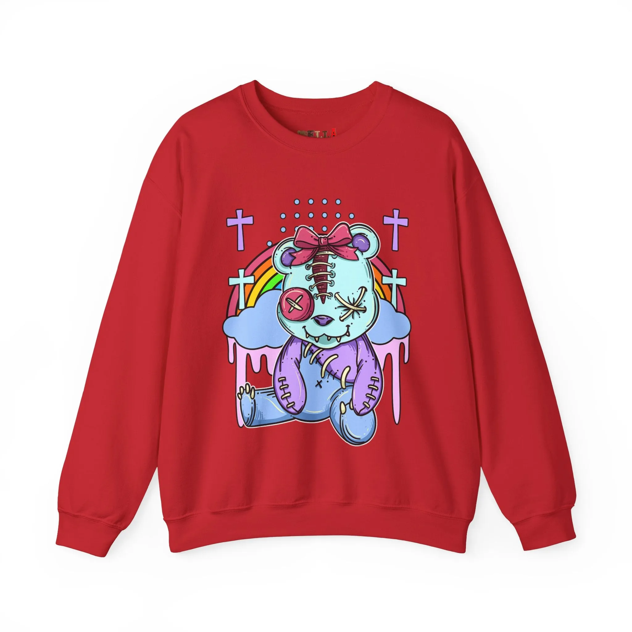Stitched Eyes Teddy Bear Sweatshirt