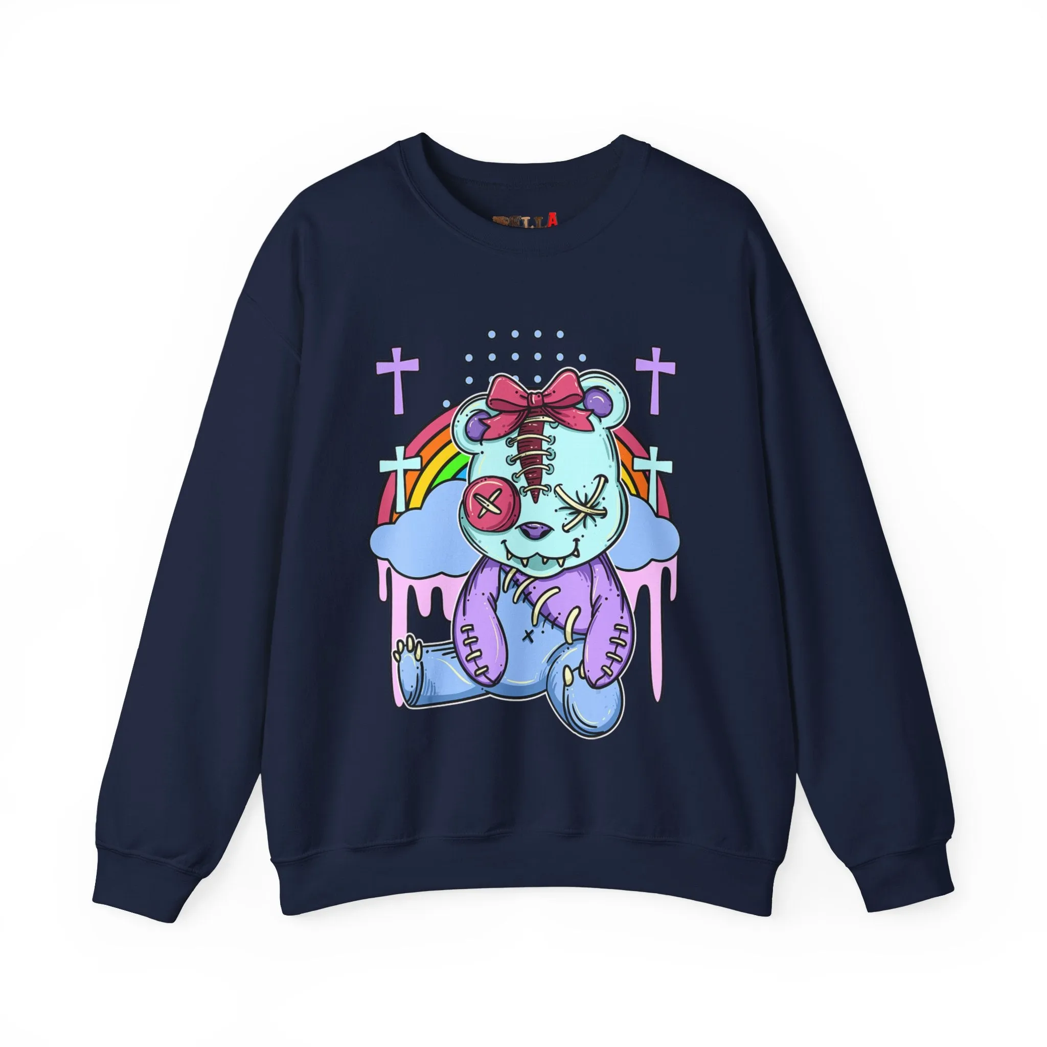Stitched Eyes Teddy Bear Sweatshirt