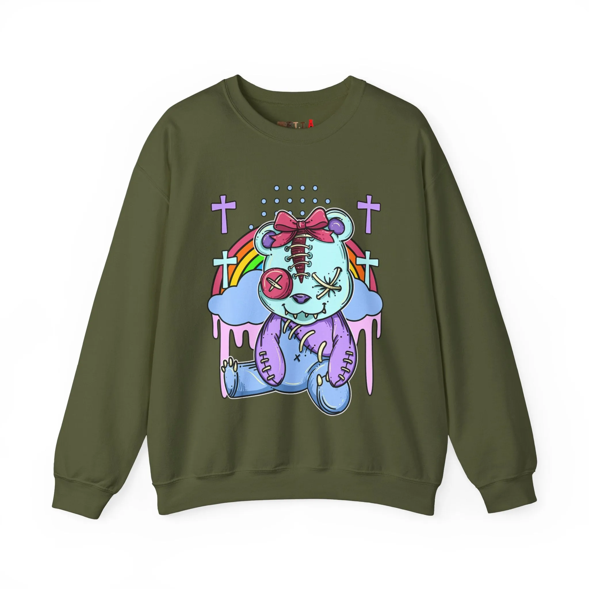 Stitched Eyes Teddy Bear Sweatshirt