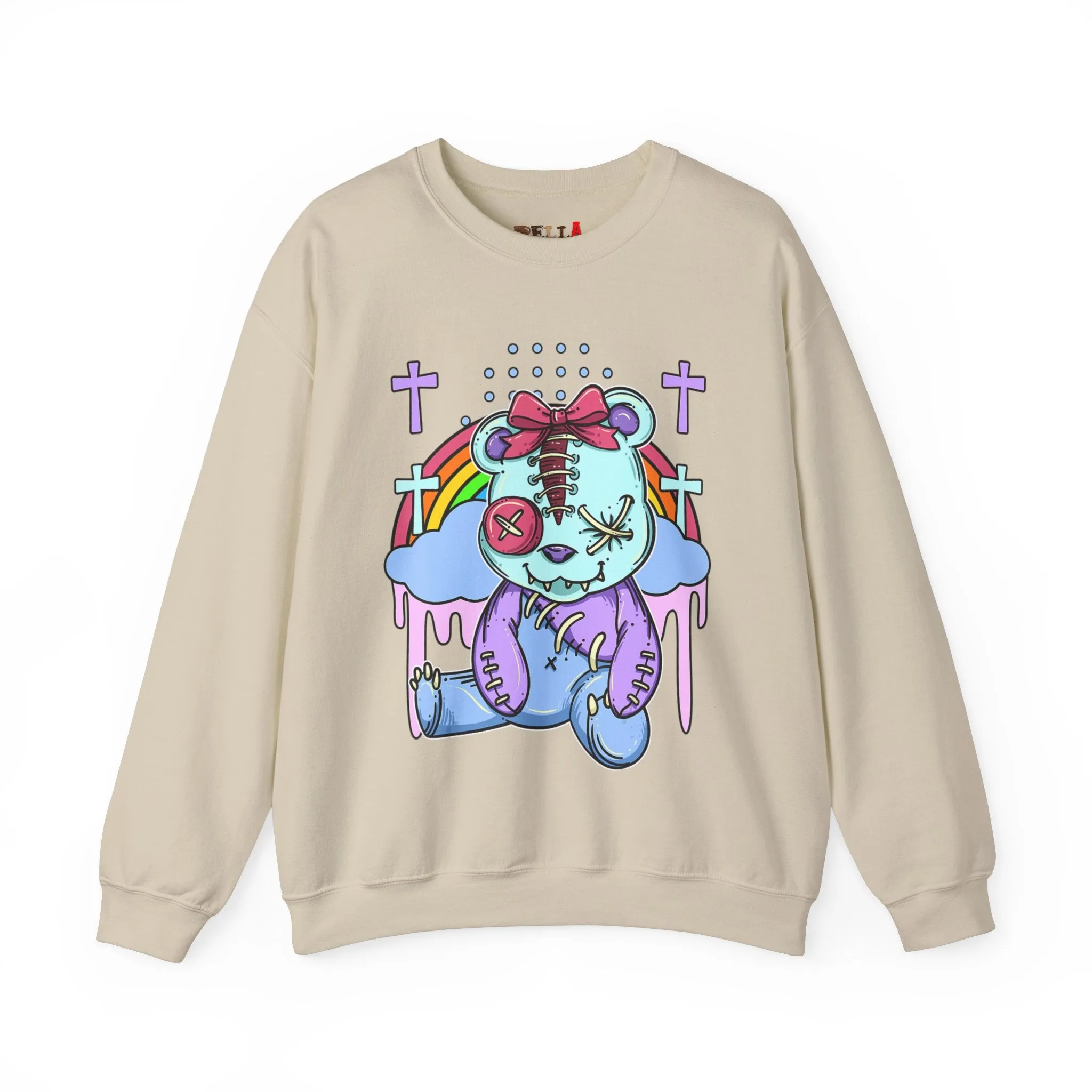 Stitched Eyes Teddy Bear Sweatshirt