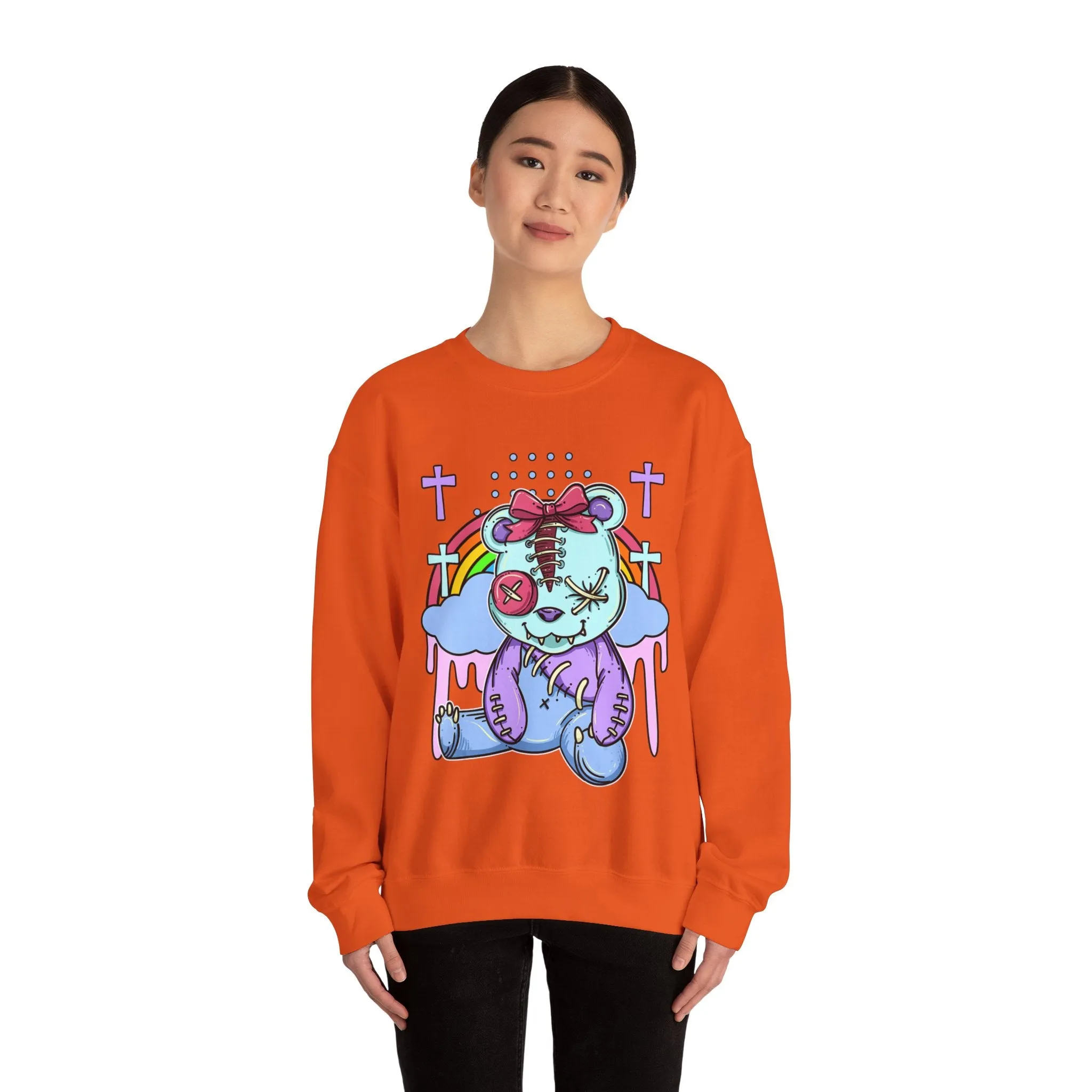 Stitched Eyes Teddy Bear Sweatshirt