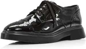 Stuart Weitzman Womens Darra Patent Leather Oxfords Black 9.5 Medium (B,M)