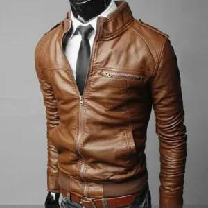 Stylish Brok Leather Jacket