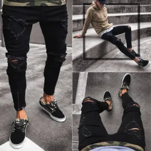 Stylish Ripped Skinny Jeans for Men
