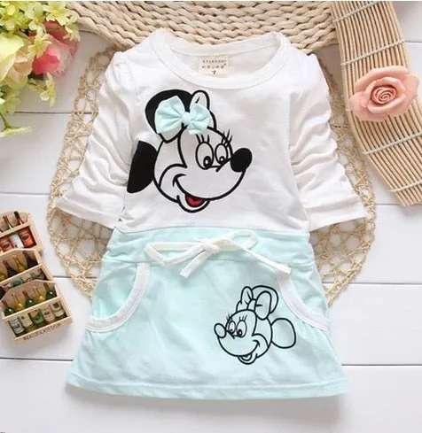 Summer Cotton Baby Girls Cartoon Dress