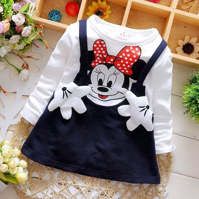 Summer Cotton Baby Girls Cartoon Dress