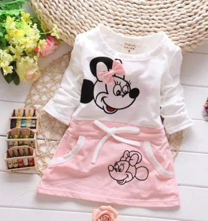 Summer Cotton Baby Girls Cartoon Dress