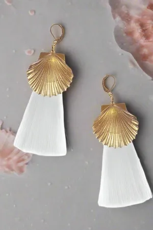 Suzywan DELUXE Sea Shells Tassel Mermaid Earrings