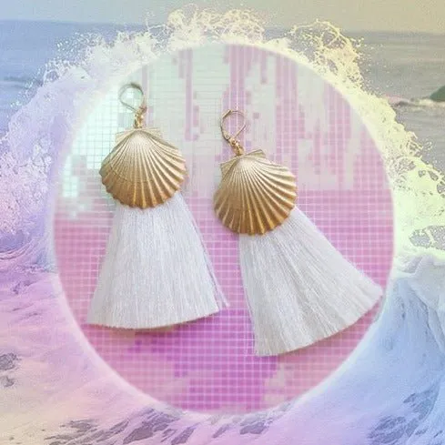 Suzywan DELUXE Sea Shells Tassel Mermaid Earrings