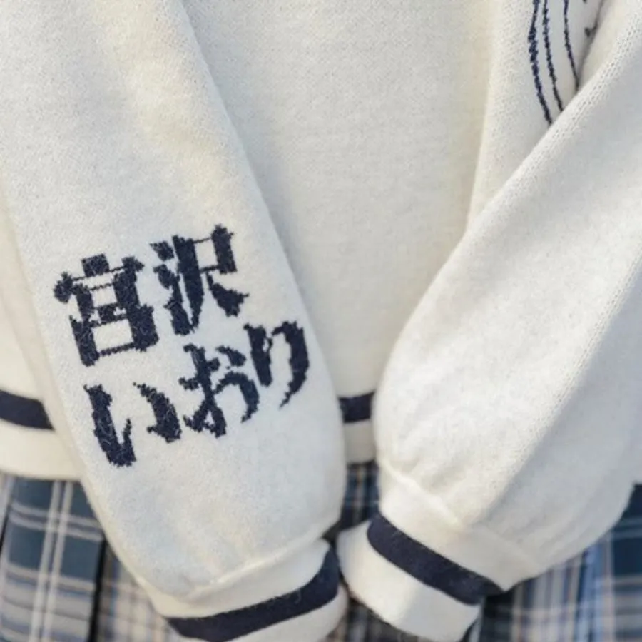 Sweet Anime Cartoon Sailor Neck Sweater J40179