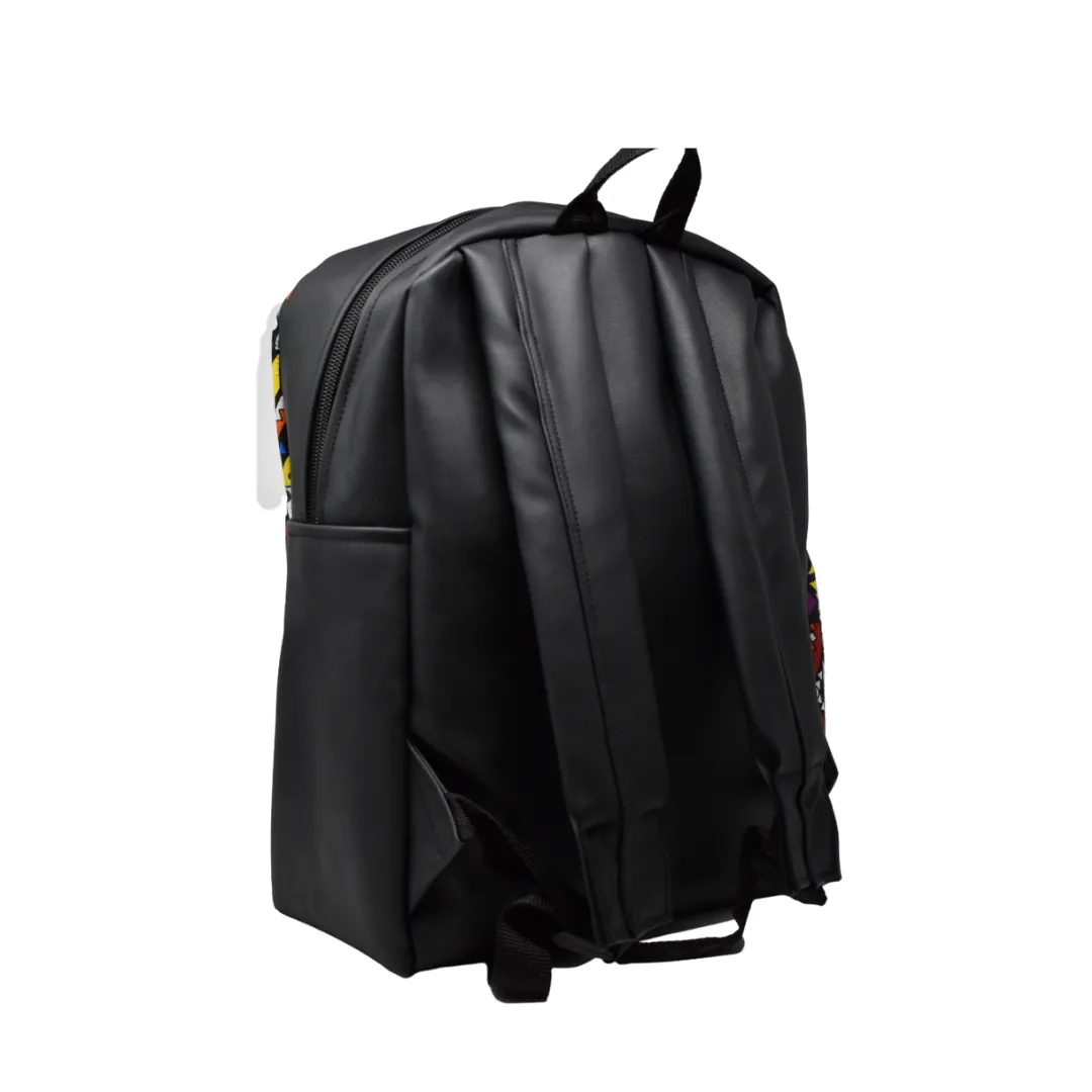 Taoo Backpack: Blue/Yellow Kente