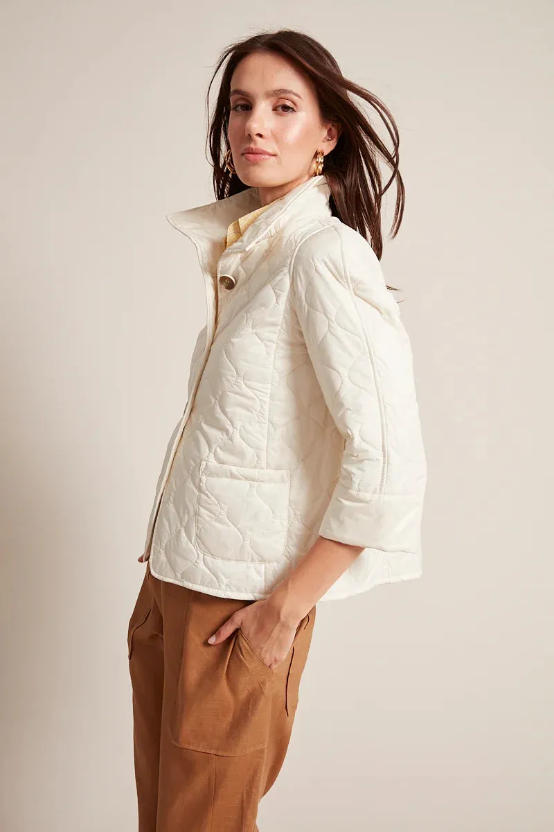 Tenley Quilted Wave 3/4 Sleeve Jacket
