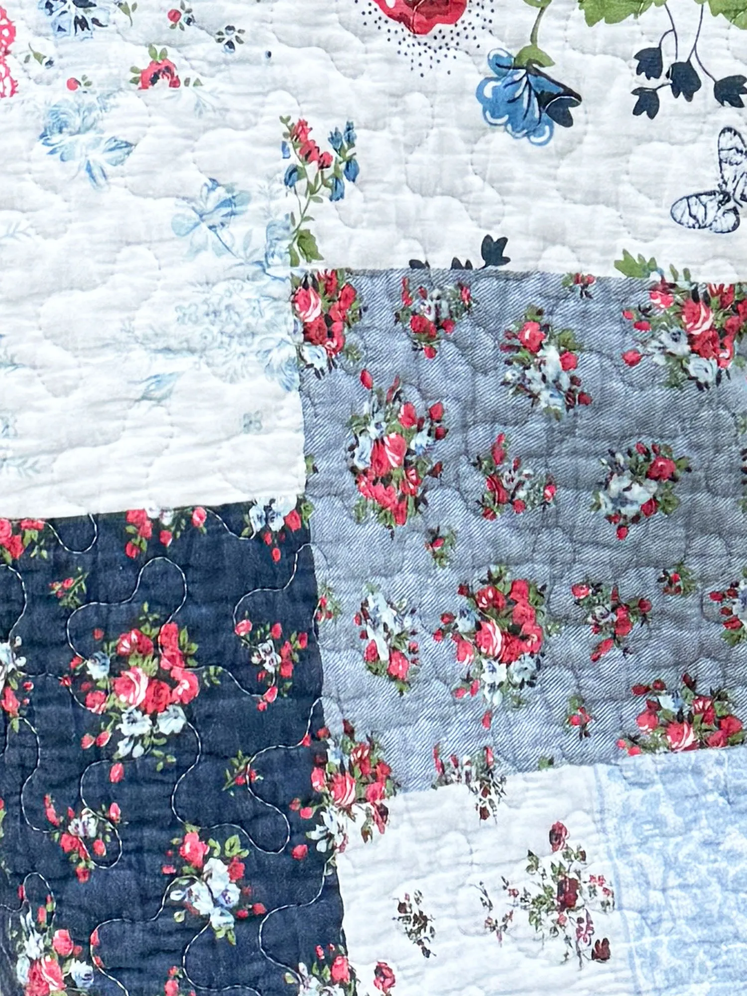 The Chloe Jacket - Navy Patchwork
