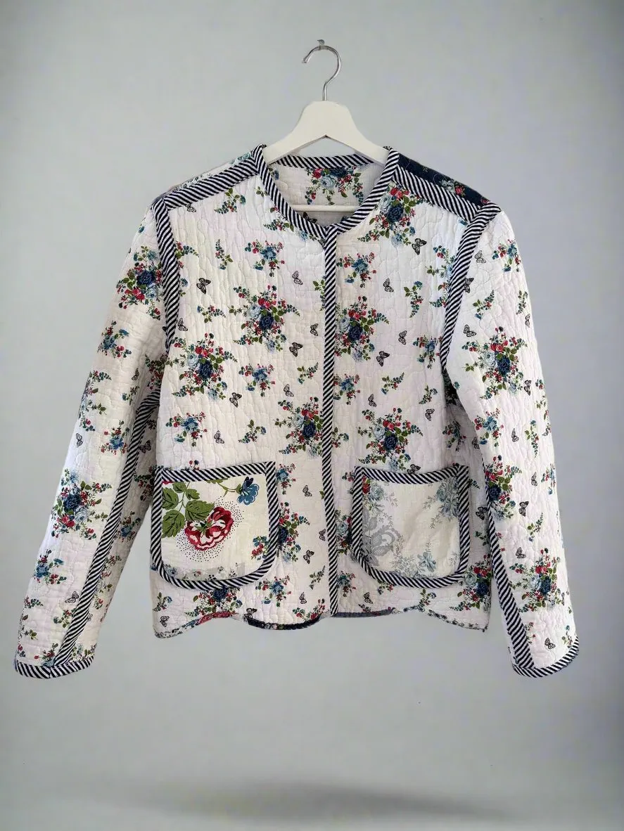 The Chloe Jacket - Navy Patchwork