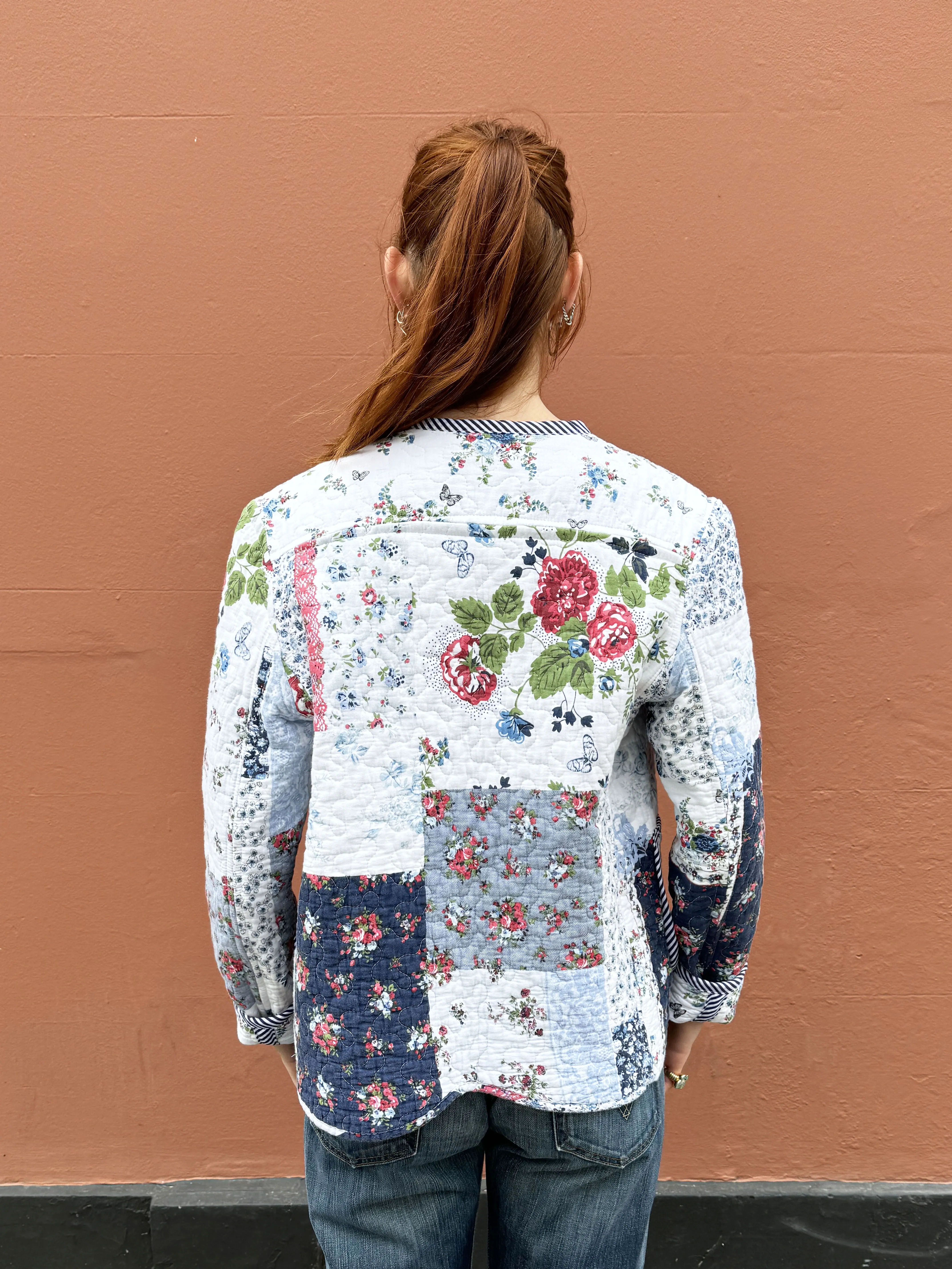 The Chloe Jacket - Navy Patchwork