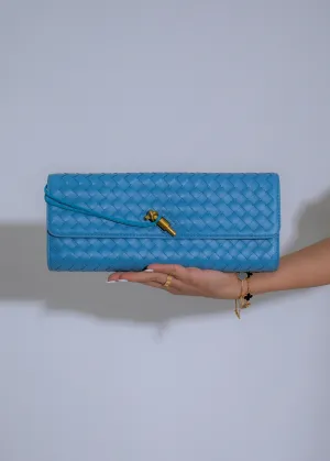 The Woven Grace Clutch Blue