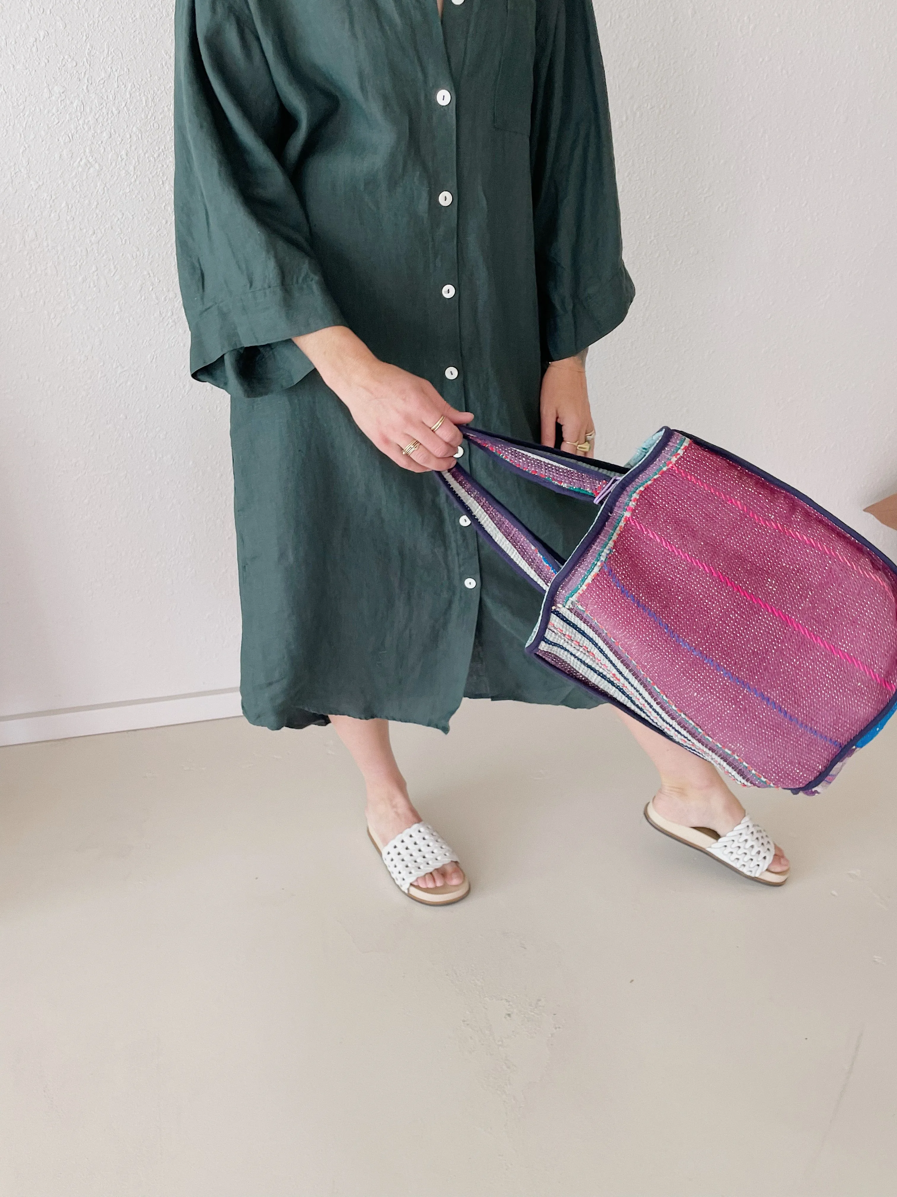 The Xoti Zero Waste Quilted Kantha Bag, Reversible - 005