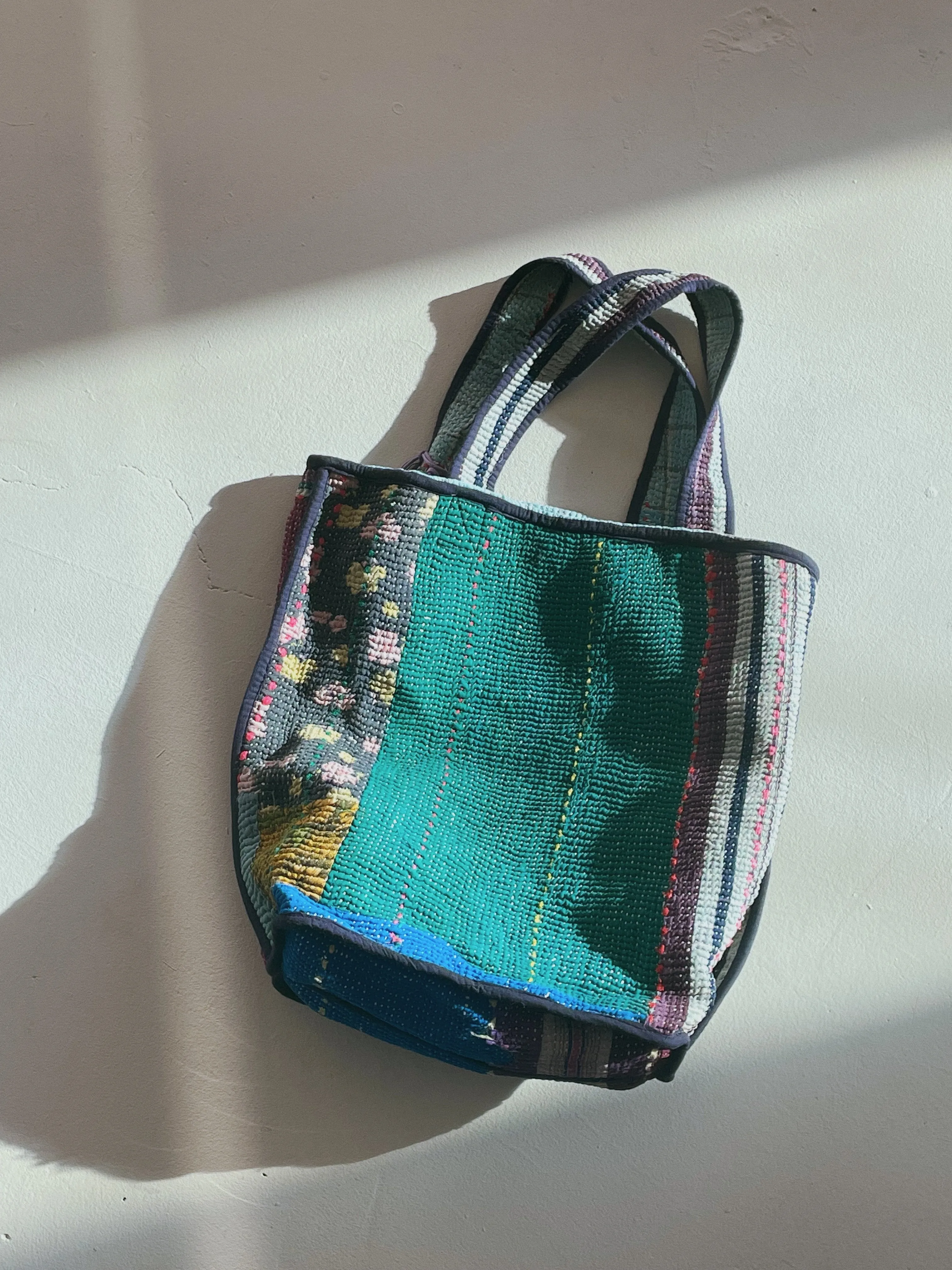 The Xoti Zero Waste Quilted Kantha Bag, Reversible - 005