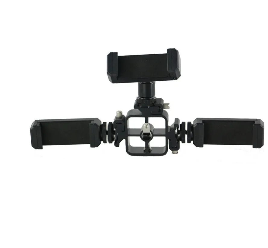 Three-head Hot Shoe Flash Stand Multi-function Flash Holder Camera Bracket Accessories Square 3 Head Hot Shoe