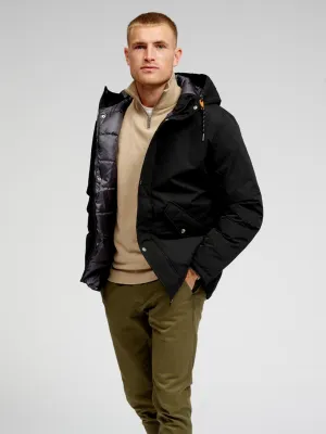 Tiefes Schwarz, Hoher Stil-Parka Jacke