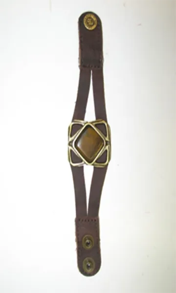 Tiger Eye Brown Leather Cuff