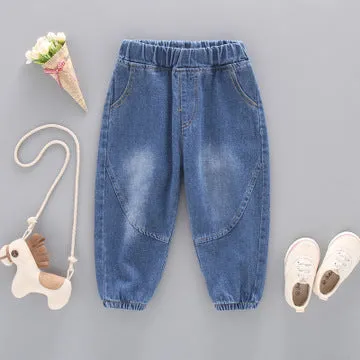 Toddler's Casual Elastic Waist Jeans
