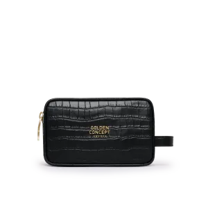 Toiletry Bag / Croco Embossed - Small