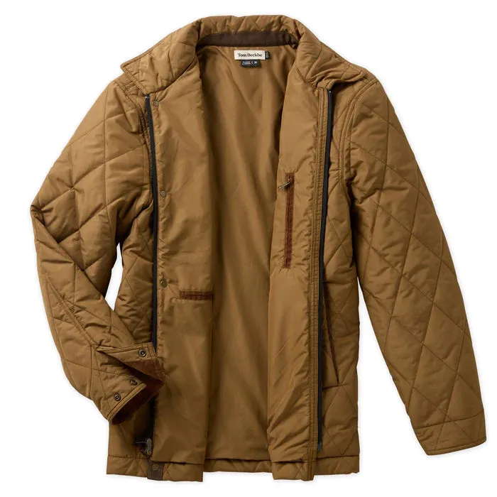 TOM BECKBE QUILTED JACKET - TOBACCO