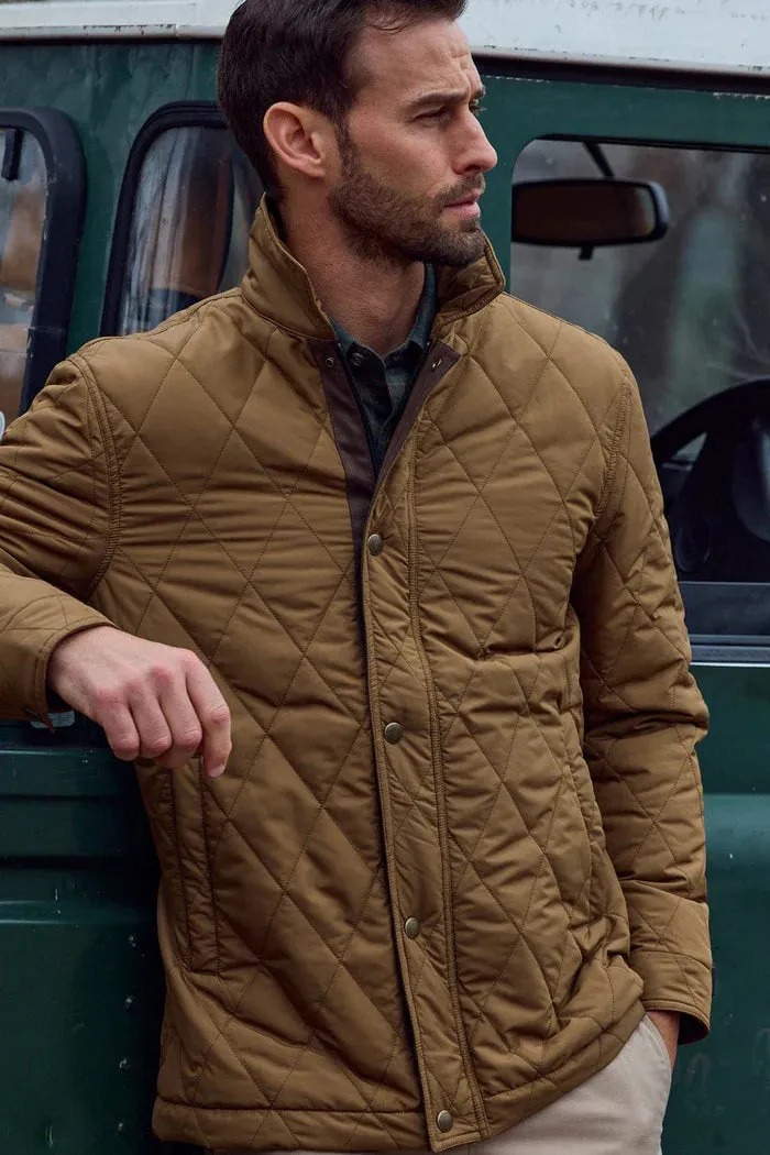 TOM BECKBE QUILTED JACKET - TOBACCO