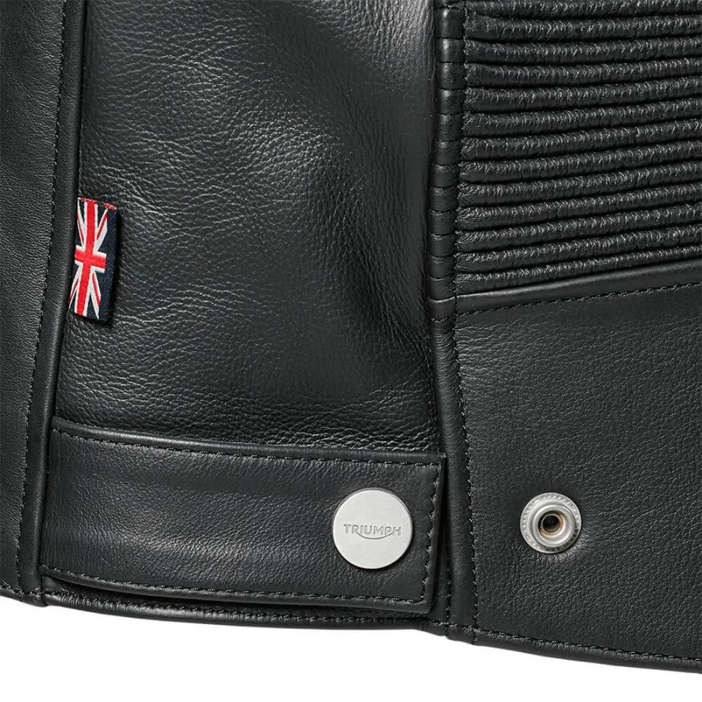 Triumph Braddan Asymmetric Leather Jacket Black