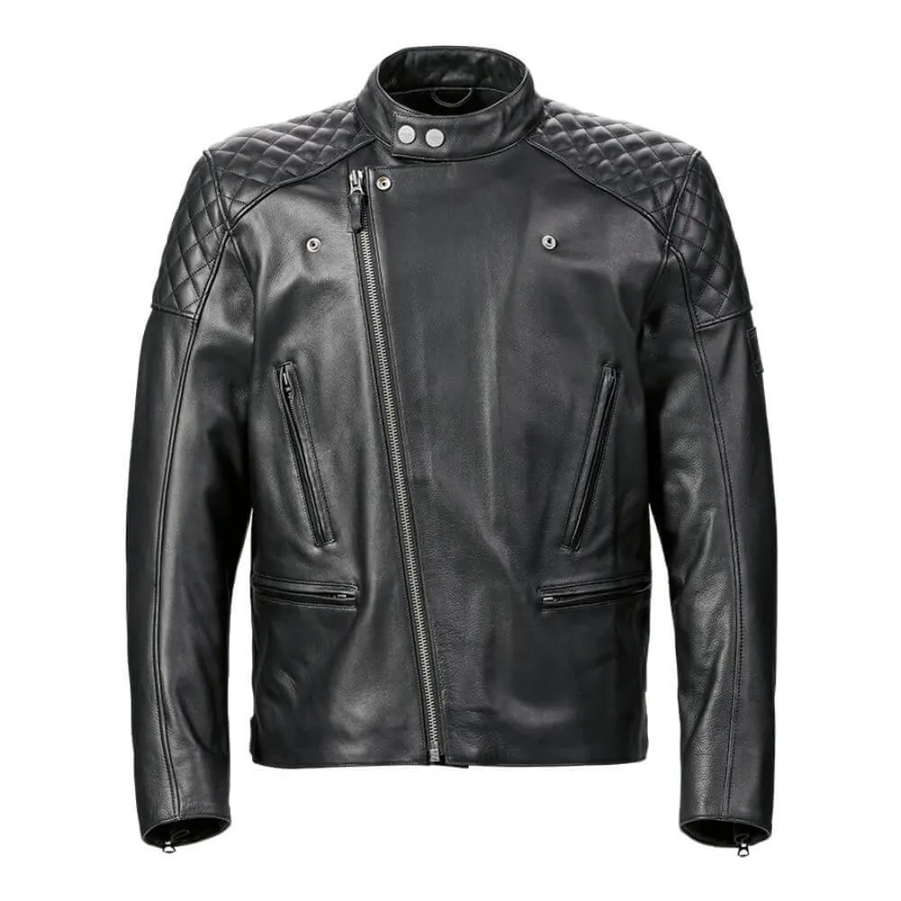 Triumph Braddan Asymmetric Leather Jacket Black