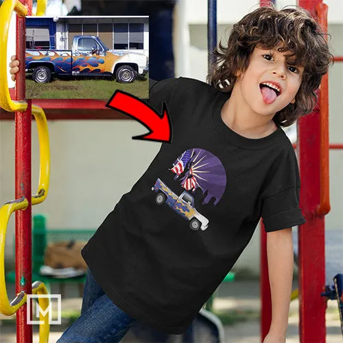 Trucks | Custom Print for Kids | Unisex T-shirt