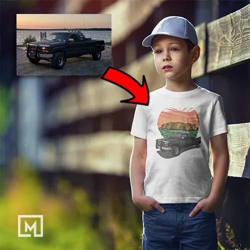 Trucks | Custom Print for Kids | Unisex T-shirt